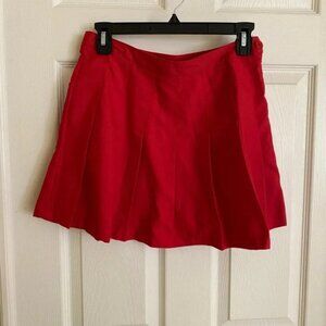 red pleated skirt medium NWT